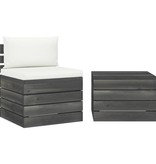 VidaXL 2-delige Loungeset met kussens pallet massief grenenhout