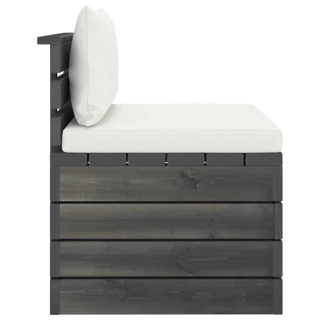 VidaXL 2-delige Loungeset met kussens pallet massief grenenhout