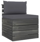 VidaXL 2-delige Loungeset met kussens pallet massief grenenhout