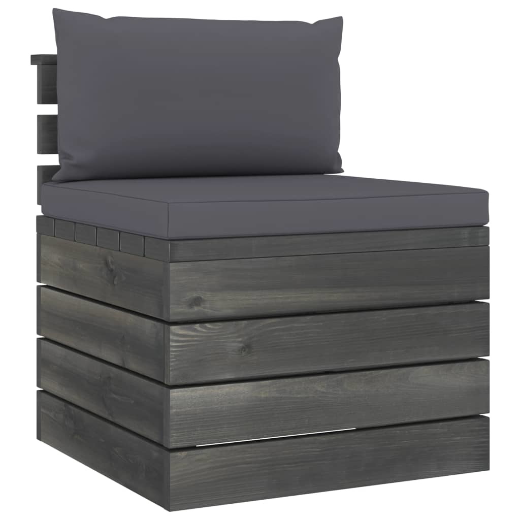 VidaXL 2-delige Loungeset met kussens pallet massief grenenhout