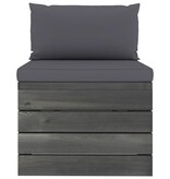 VidaXL 2-delige Loungeset met kussens pallet massief grenenhout