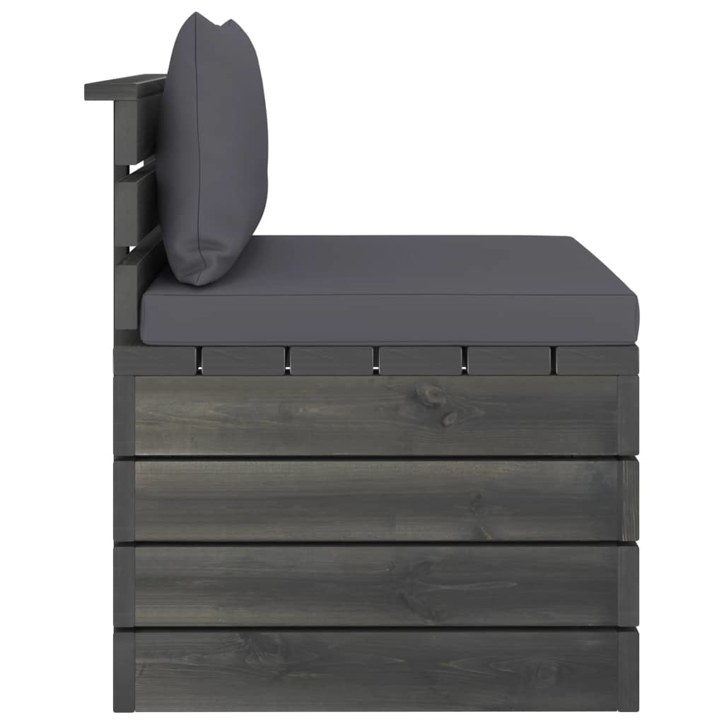 VidaXL 2-delige Loungeset met kussens pallet massief grenenhout