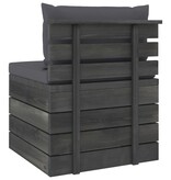 VidaXL 2-delige Loungeset met kussens pallet massief grenenhout