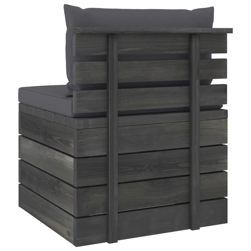 VidaXL 2-delige Loungeset met kussens pallet massief grenenhout