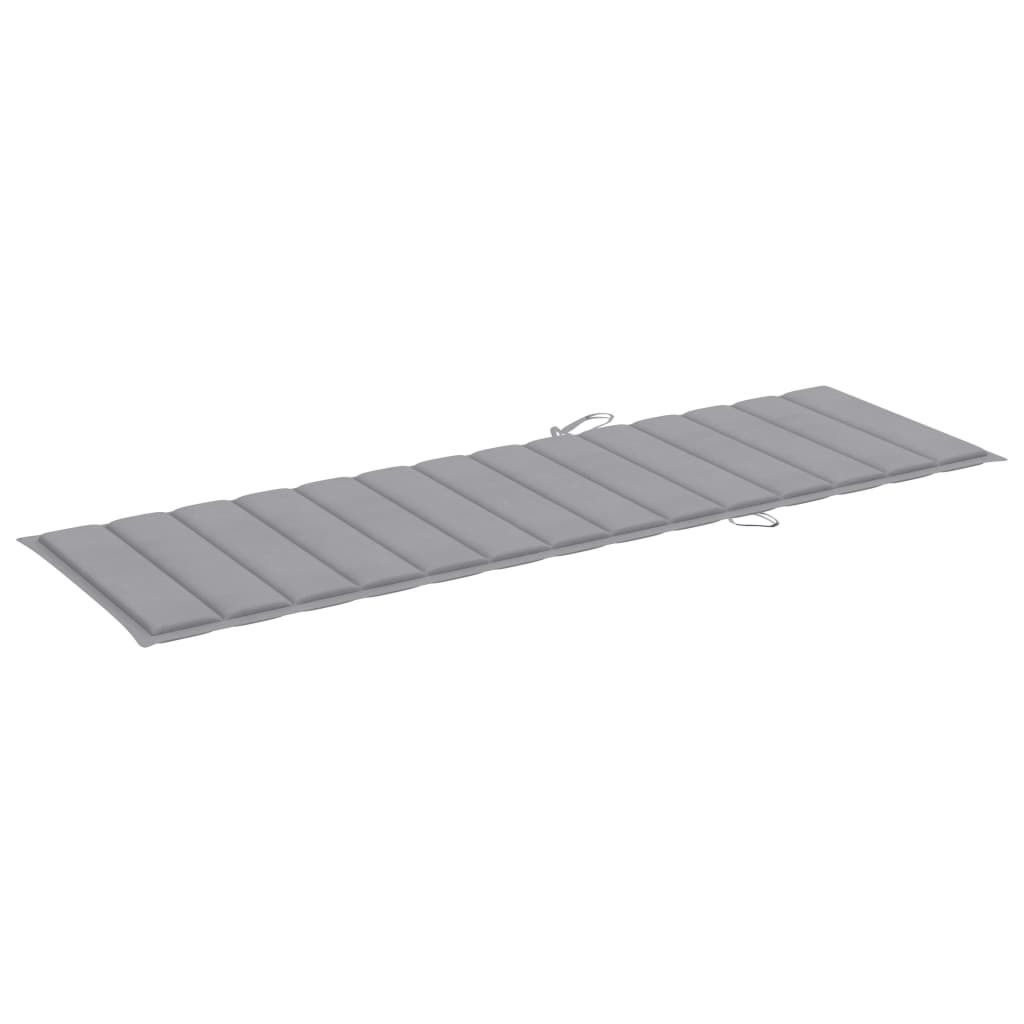 VidaXL Ligbed met kussen massief acaciahout