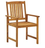 VidaXL Regisseursstoelen 4 st met kussens massief acaciahout