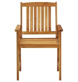 VidaXL Regisseursstoelen 4 st met kussens massief acaciahout