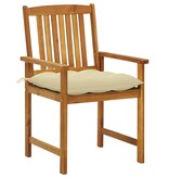 VidaXL Regisseursstoelen 4 st met kussens massief acaciahout