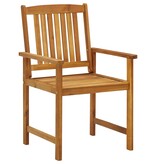 VidaXL Regisseursstoelen 4 st met kussens massief acaciahout