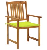 VidaXL Regisseursstoelen 4 st met kussens massief acaciahout