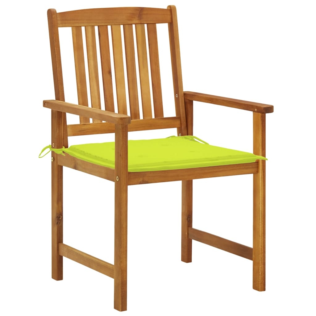 VidaXL Regisseursstoelen 4 st met kussens massief acaciahout