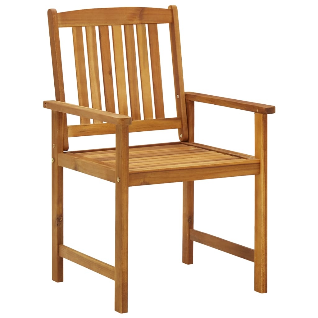 VidaXL Regisseursstoelen 4 st met kussens massief acaciahout