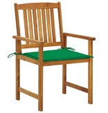 VidaXL Regisseursstoelen 4 st met kussens massief acaciahout