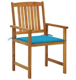VidaXL Regisseursstoelen 4 st met kussens massief acaciahout