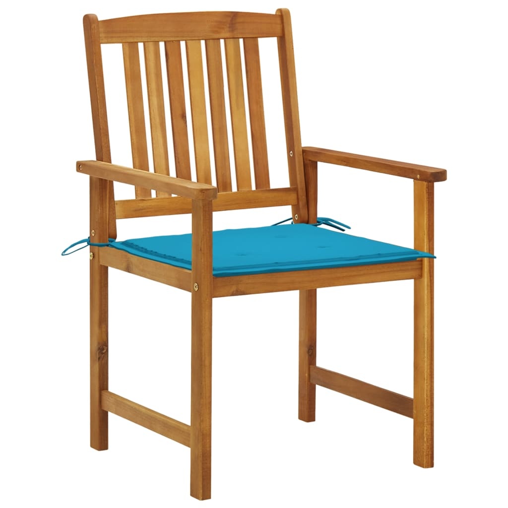 VidaXL Regisseursstoelen 4 st met kussens massief acaciahout