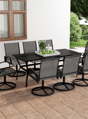 VidaXL 9-delige Tuinset textileen en staal