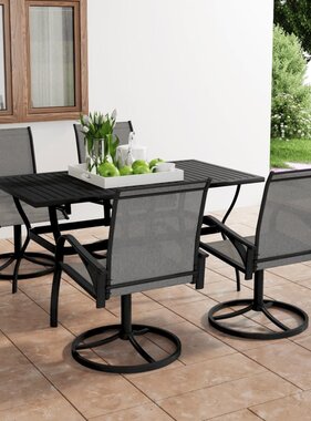 VidaXL 5-delige Tuinset textileen en staal