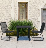 VidaXL 3-delige Tuinset poly rattan en glas