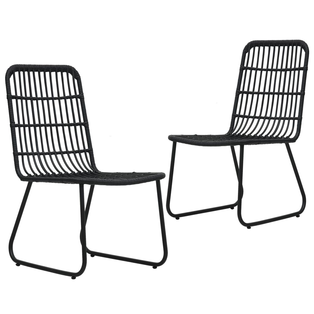 VidaXL 3-delige Tuinset poly rattan en glas