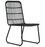 VidaXL 3-delige Tuinset poly rattan en glas