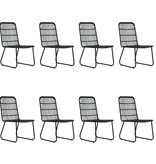 VidaXL 9-delige Tuinset poly rattan en glas