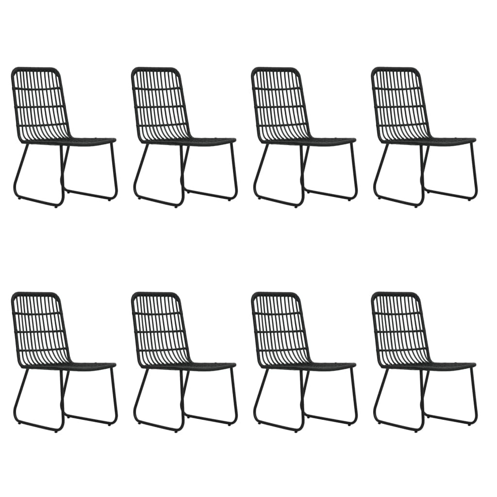 VidaXL 9-delige Tuinset poly rattan en glas