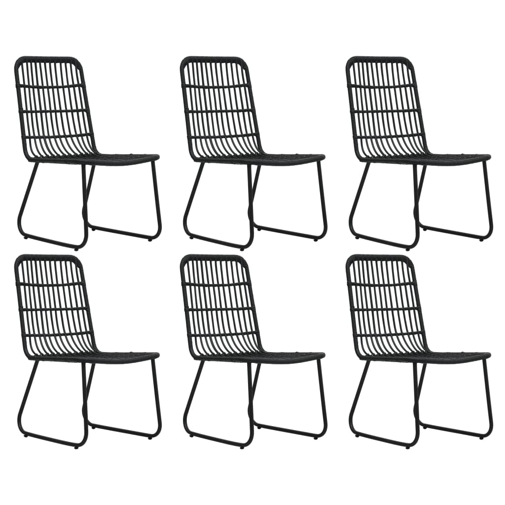 VidaXL 7-delige Tuinset poly rattan en glas