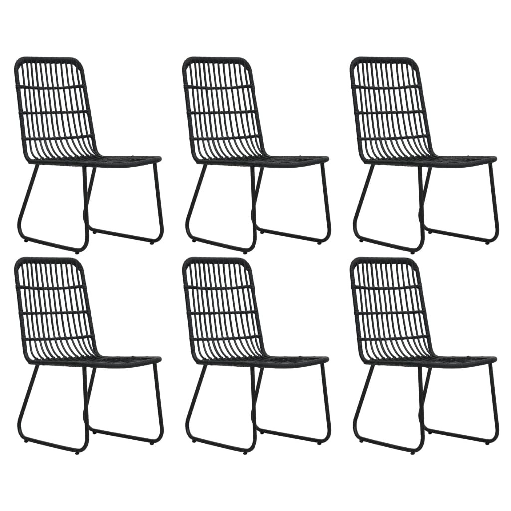 VidaXL 7-delige Tuinset poly rattan en glas