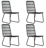 VidaXL 5-delige Tuinset poly rattan en glas