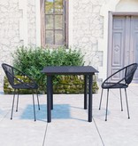 VidaXL 3-delige Tuinset PVC-rattan zwart