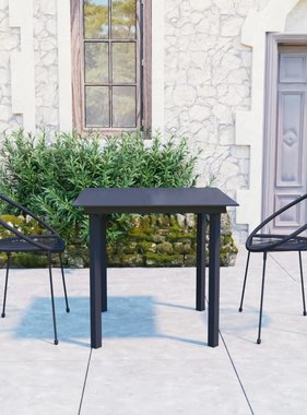 VidaXL 3-delige Tuinset PVC-rattan zwart