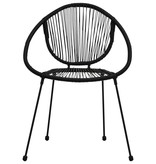 VidaXL 3-delige Tuinset PVC-rattan zwart