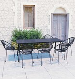 VidaXL 9-delige Tuinset PVC-rattan zwart