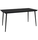 VidaXL 9-delige Tuinset PVC-rattan zwart