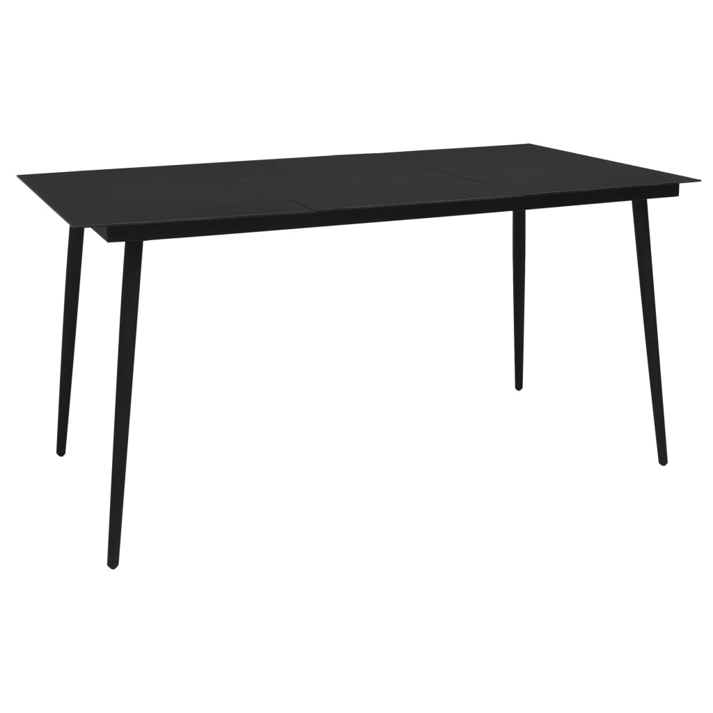 VidaXL 9-delige Tuinset PVC-rattan zwart