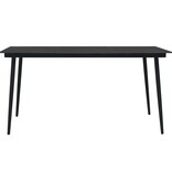 VidaXL 9-delige Tuinset PVC-rattan zwart