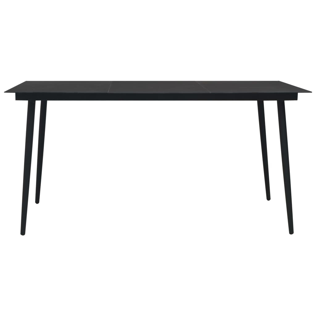 VidaXL 9-delige Tuinset PVC-rattan zwart