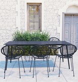 VidaXL 7-delige Tuinset PVC-rattan zwart