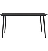 VidaXL 7-delige Tuinset PVC-rattan zwart