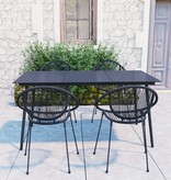 VidaXL 5-delige Tuinset PVC-rattan zwart
