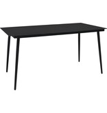 VidaXL 5-delige Tuinset PVC-rattan zwart
