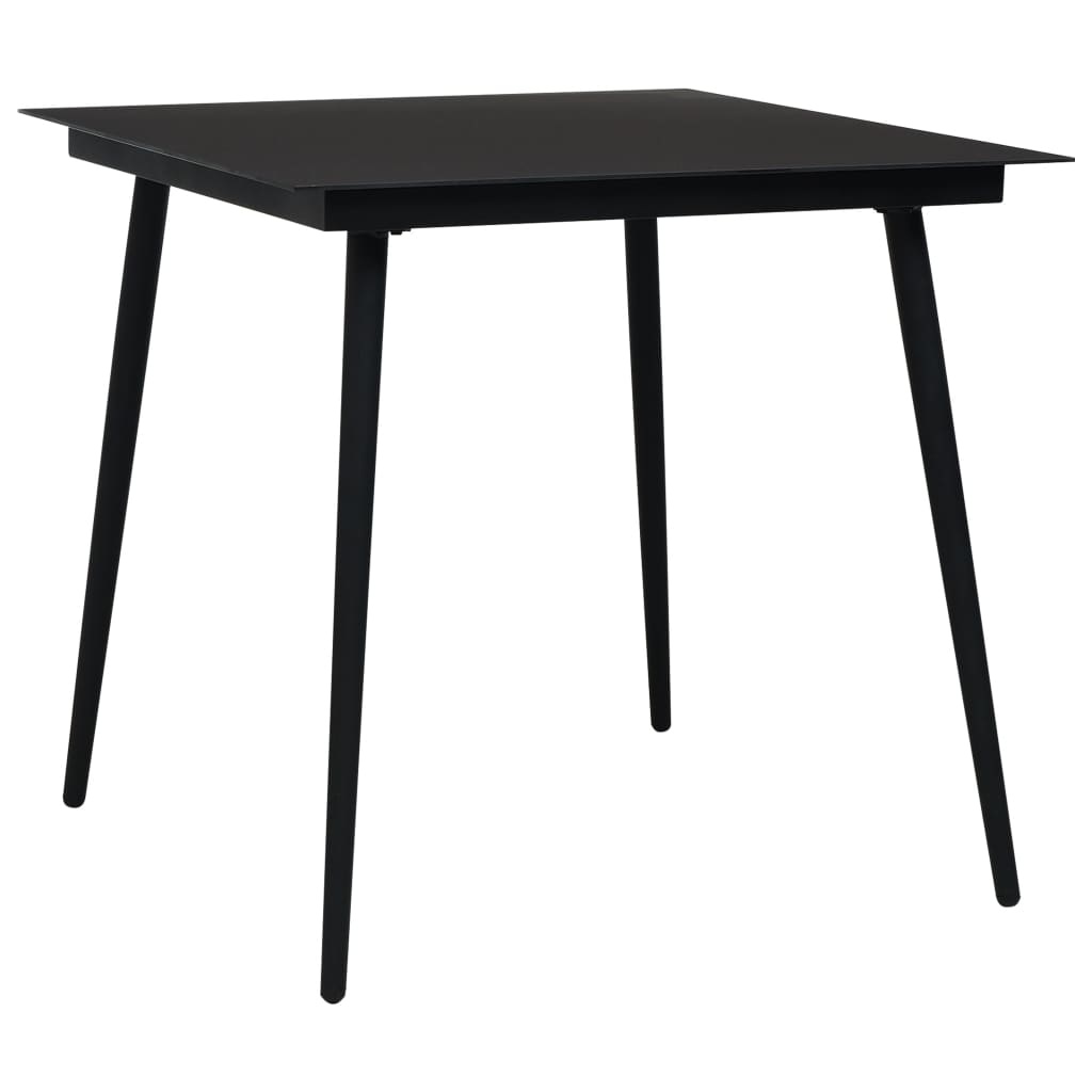 VidaXL 5-delige Tuinset PVC-rattan zwart