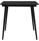 VidaXL 5-delige Tuinset PVC-rattan zwart
