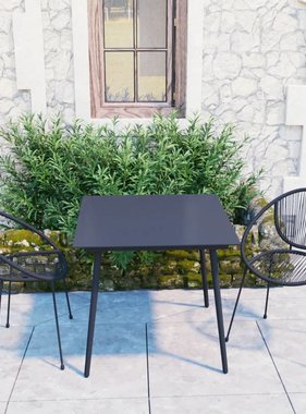 VidaXL 3-delige Tuinset PVC-rattan zwart