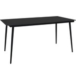 VidaXL 5-delige Tuinset PVC-rattan zwart