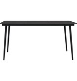 VidaXL 5-delige Tuinset PVC-rattan zwart