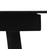VidaXL 5-delige Tuinset PVC-rattan zwart