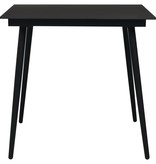 VidaXL 5-delige Tuinset PVC-rattan zwart