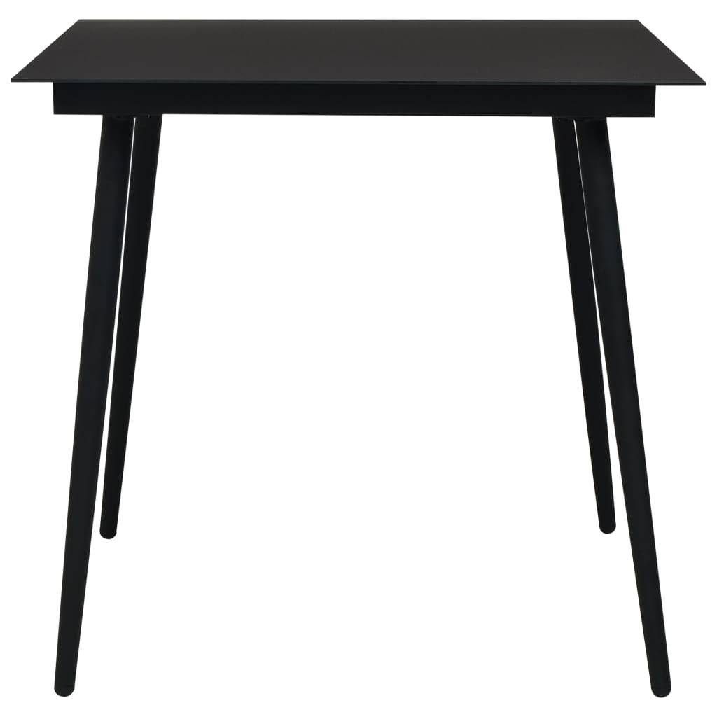 VidaXL 5-delige Tuinset PVC-rattan zwart