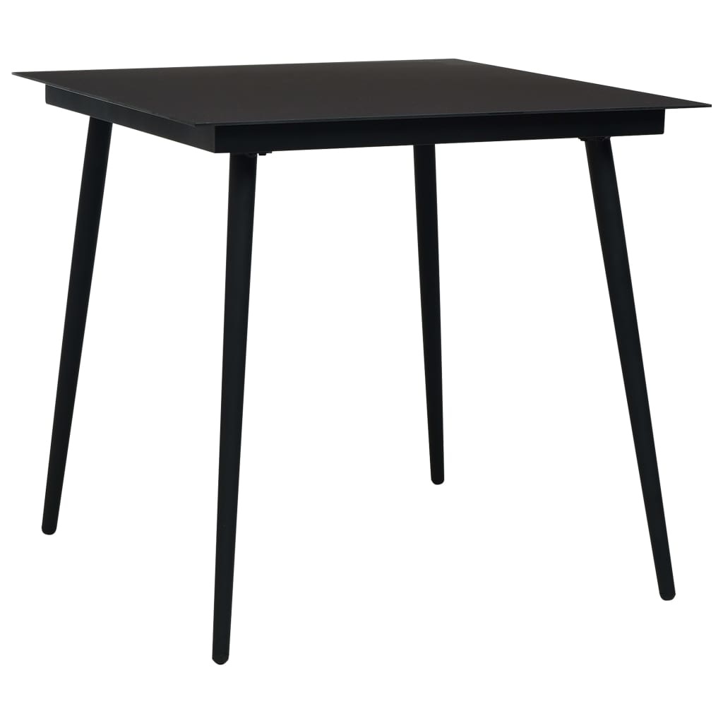 VidaXL 3-delige Tuinset PVC-rattan zwart